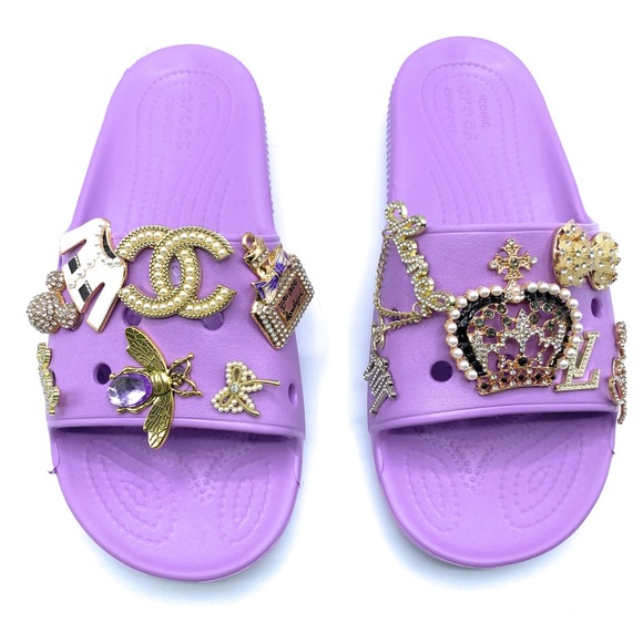Designer Inspired Bling Crocs Size8 - Picture 2 of 9
